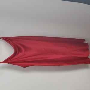 Red silk dress